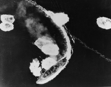 Yamato Bombed in the Inland Sea, March 1945   