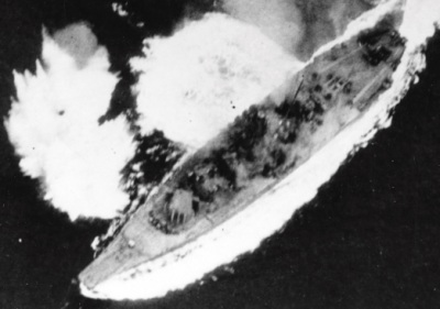 Yamato Bombed in the Inland Sea, March 1945   