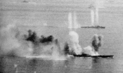 Musashi Under Fierce Bombardment, Sibyan Sea, October 1944.