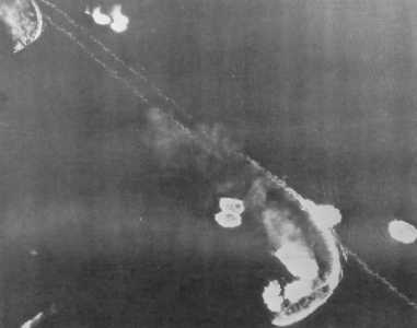 Yamato Bombed in the Inland Sea, March 1945   