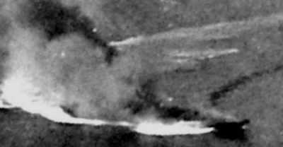 Musashi Under Fierce Bombardment, Sibyan Sea, October 1944.