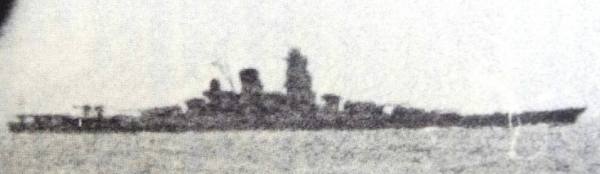 Yamato on the way from Truk to Kure in 1943