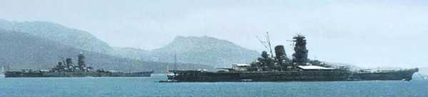 Yamato and Musashi at Truk, 1944